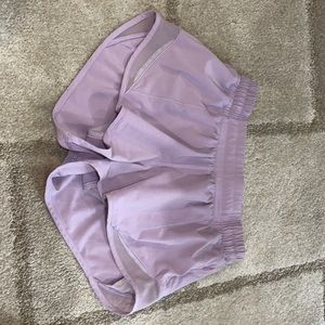 Light purple lululemon hotty hot shorts
